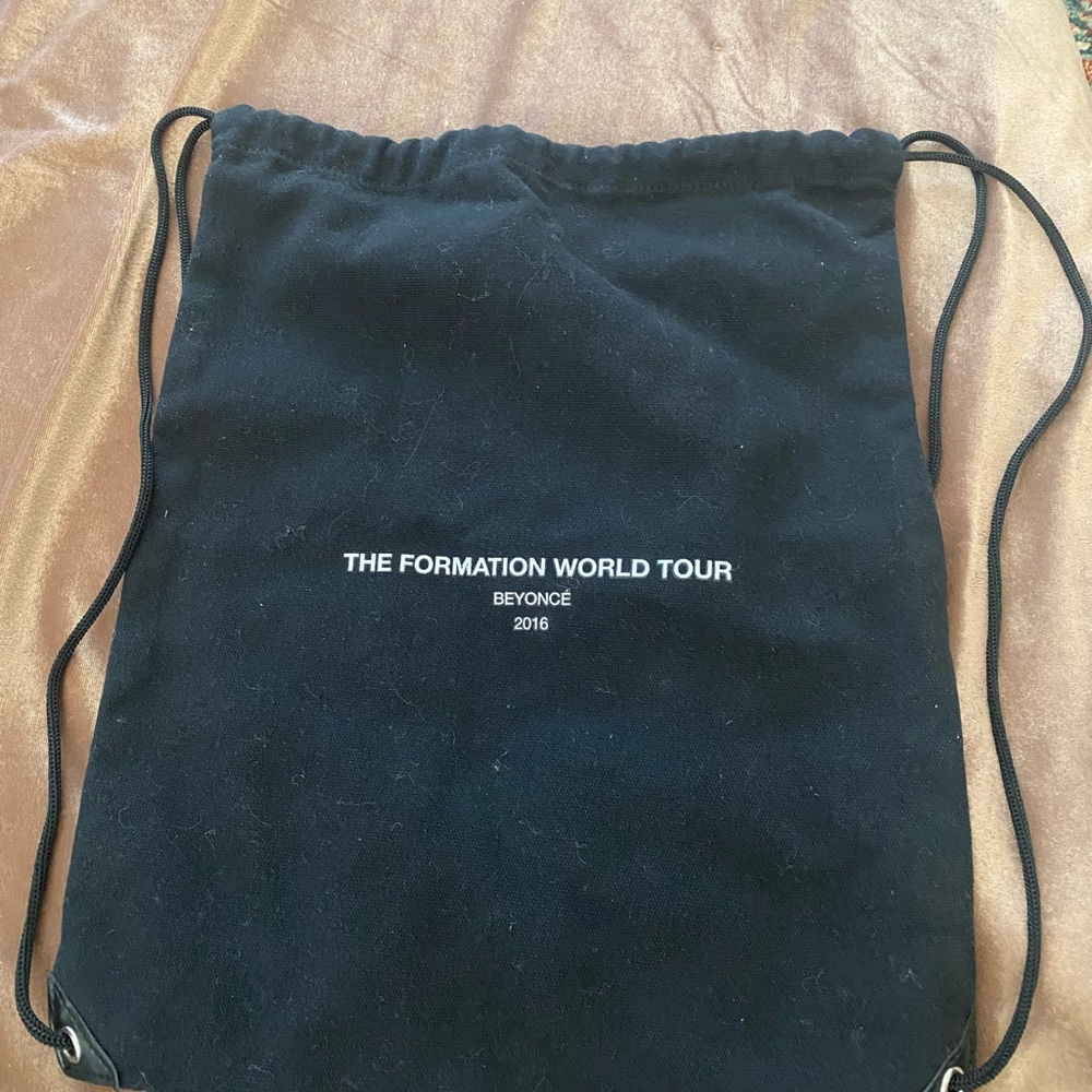 Formation World Tour Black Drawstring Backpack